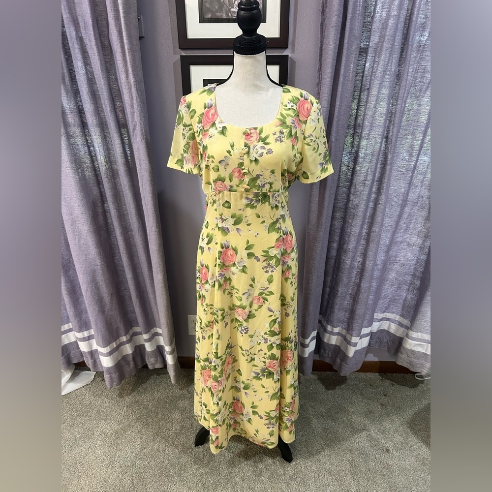 Vintage Talbots Floral Maxi Dress